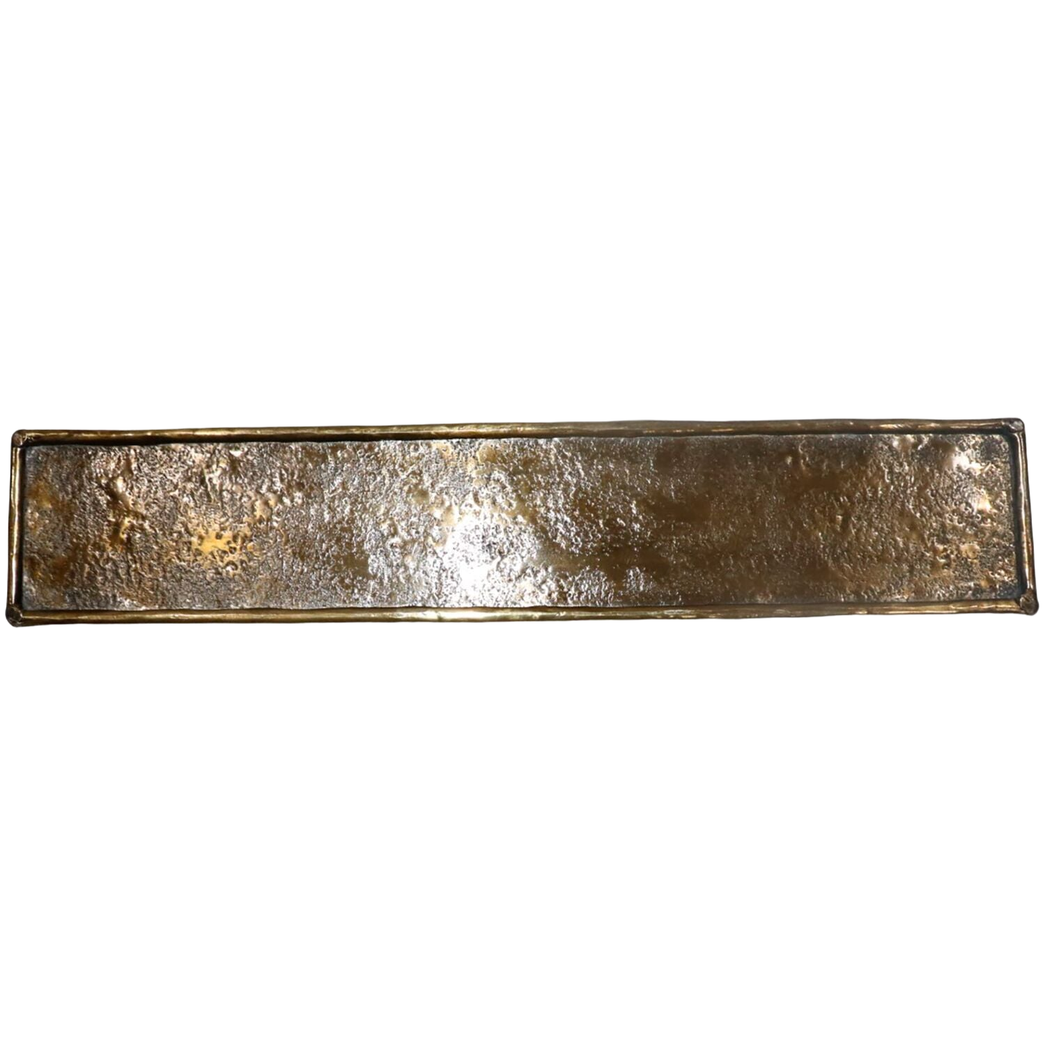 Decoratieschaal Trebbia 7,5x38 cm rechthoekig brons