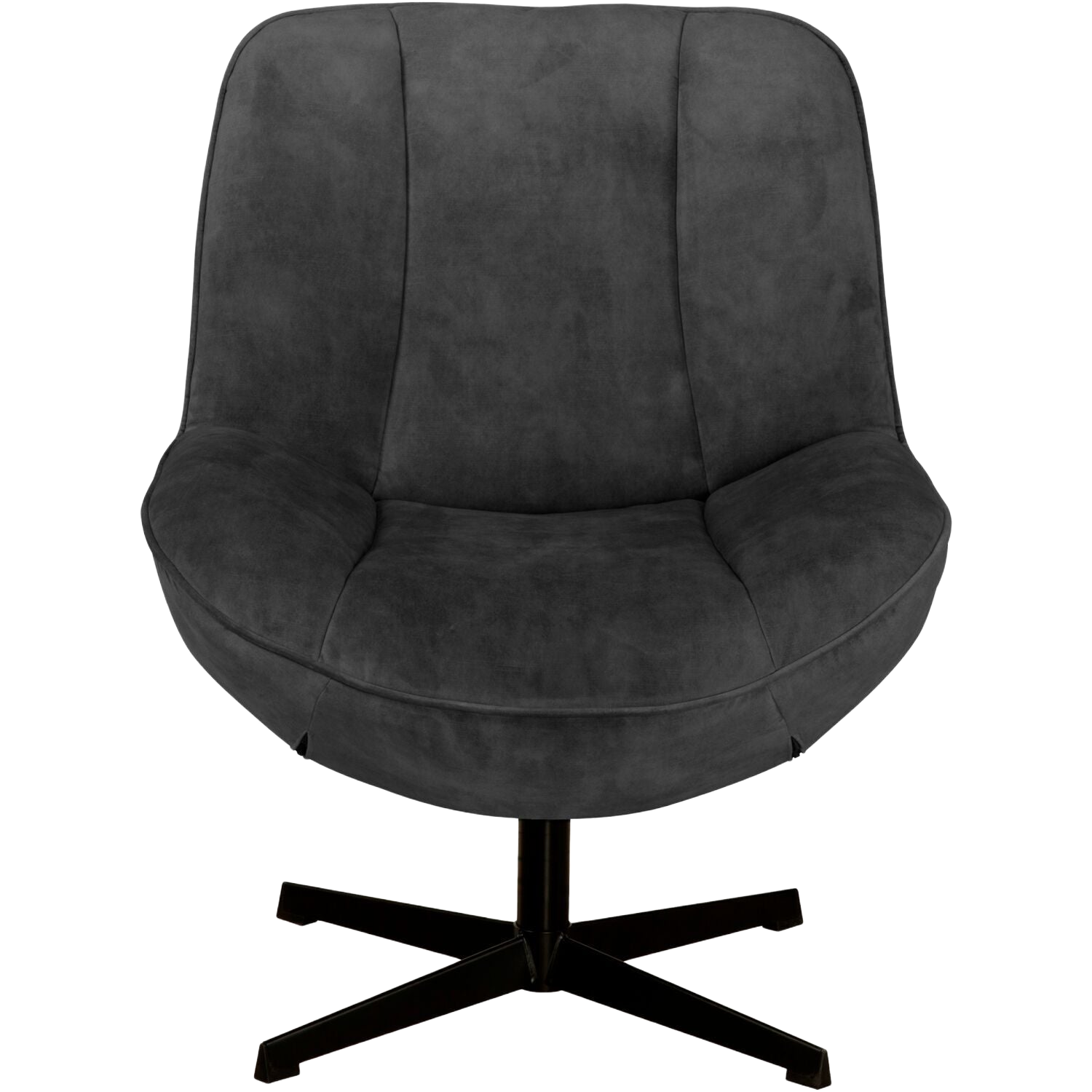 Draaifauteuil Fortenza velvet antraciet