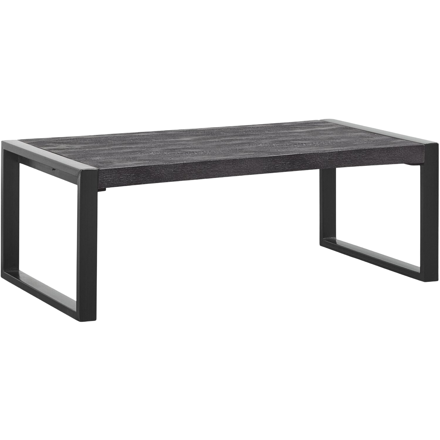Salontafel Newhaven zwart mangohout 110x60 cm rechthoekig
