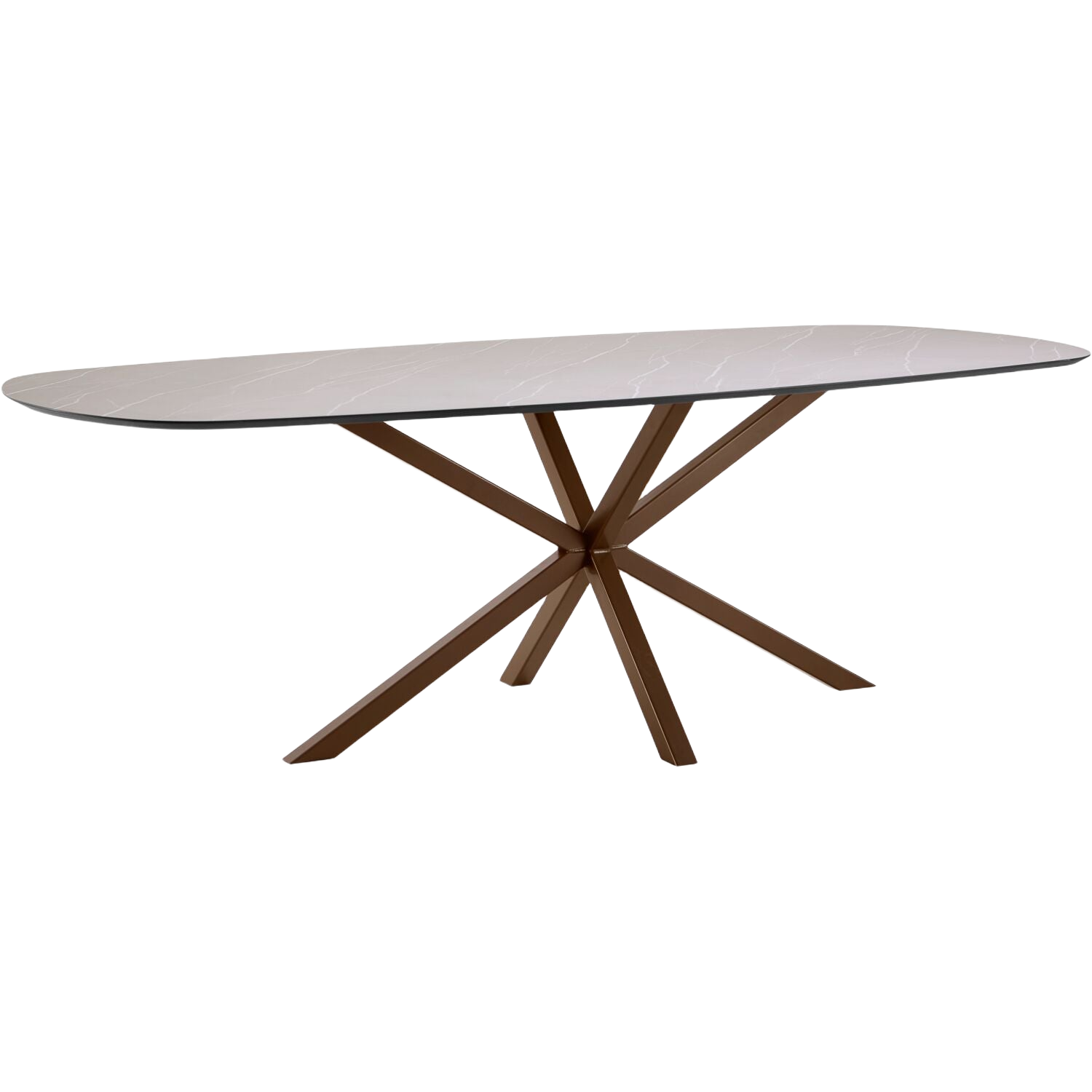 Eettafel Solida Deens ovaal HPL Ash 240x110cm