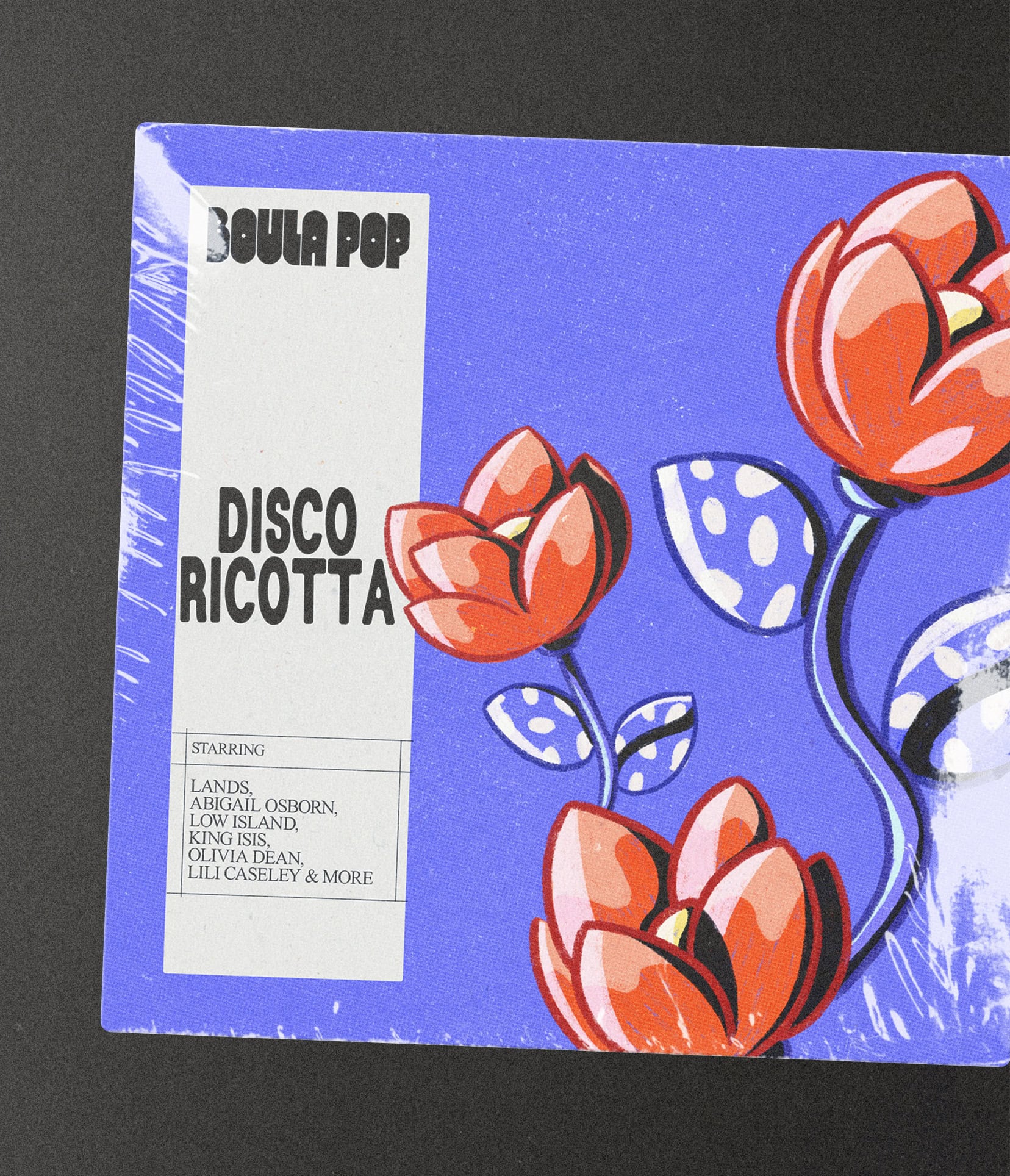 Disco Ricotta Spotify cover design for Boula Pop, association hosting concerts by emerging artists