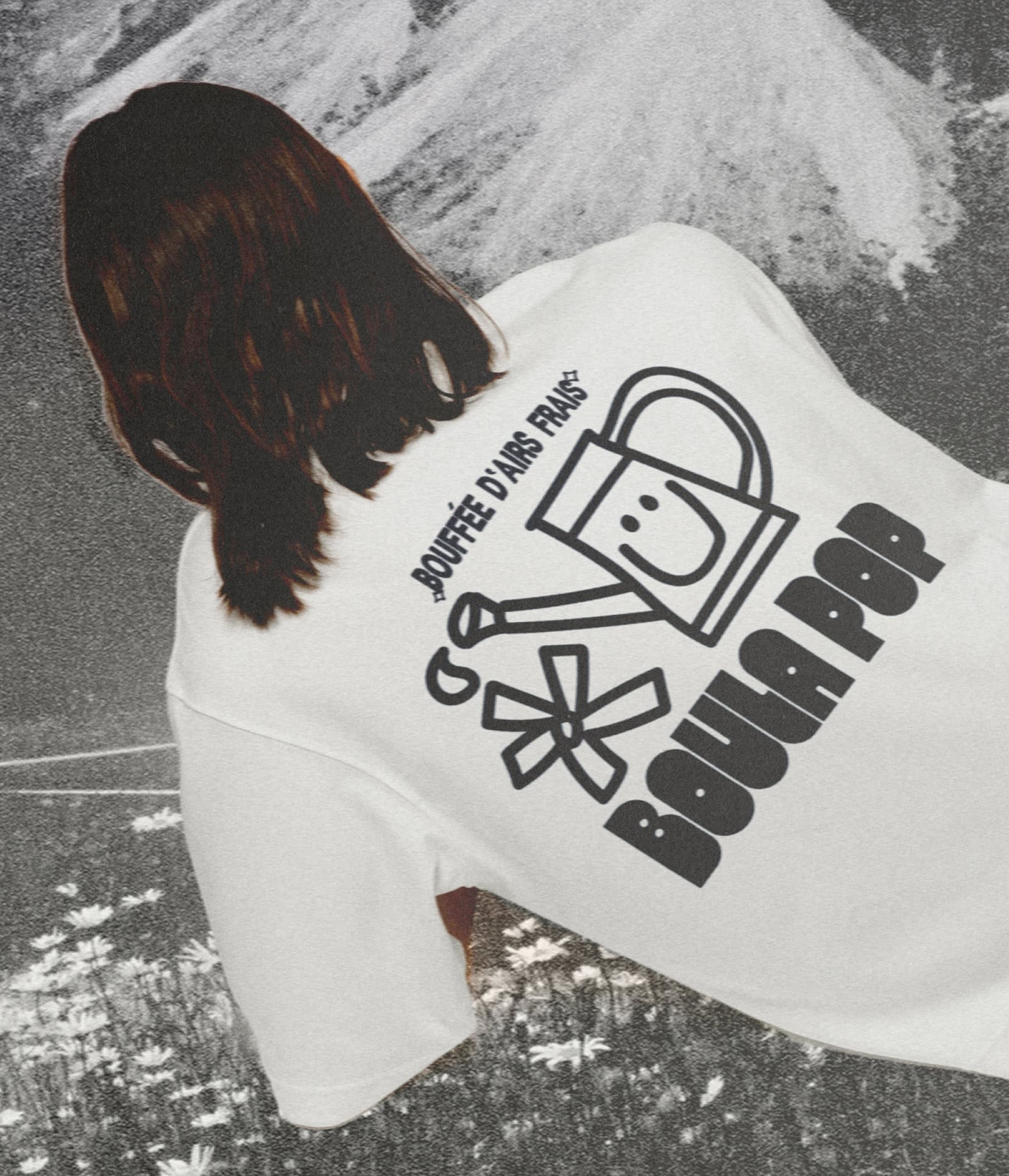 Merch T-shirt Back design for Boula Pop, association hosting concerts by emerging artists