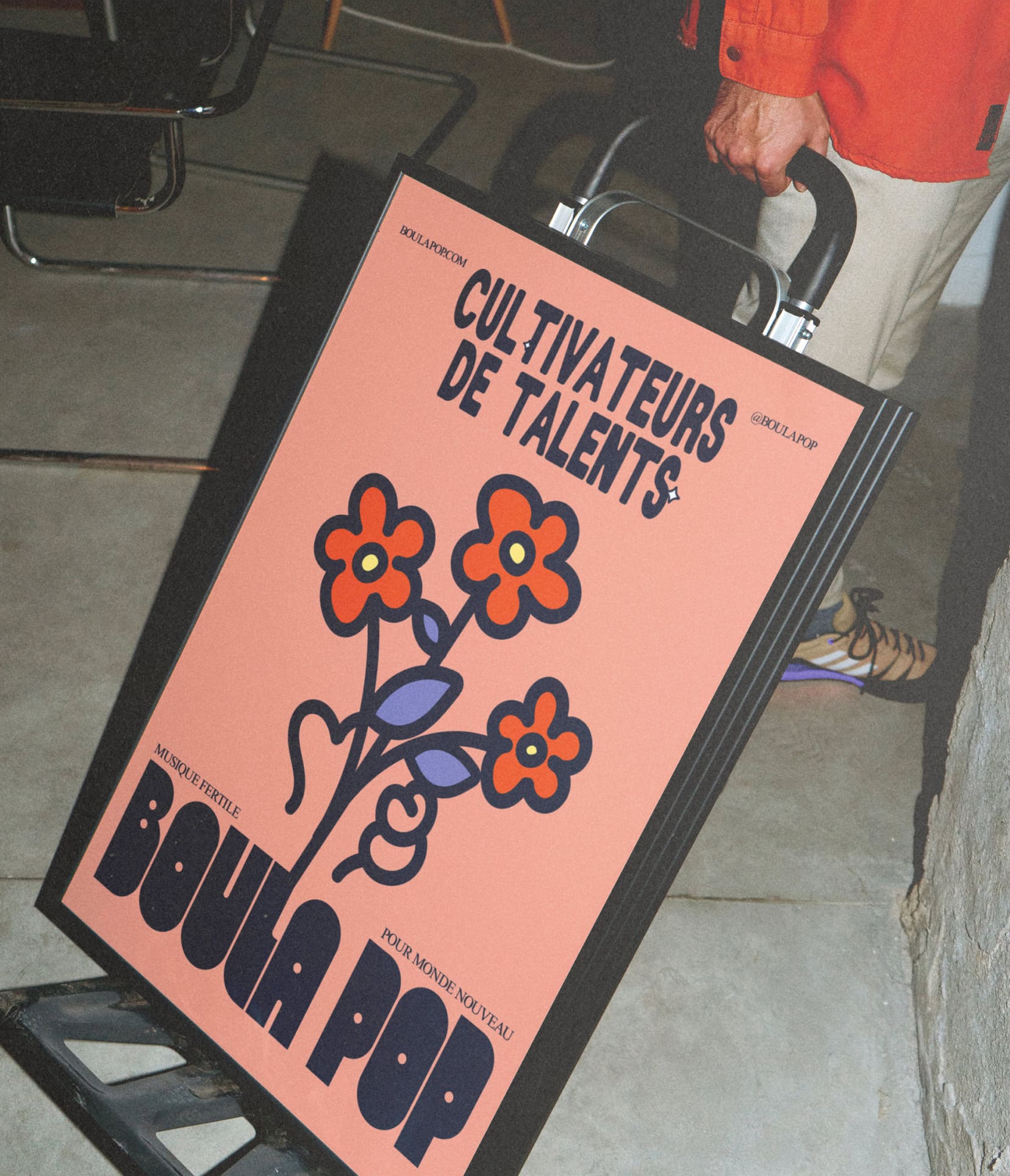 Bouquet poster design for Boula Pop, association hosting concerts by emerging artists