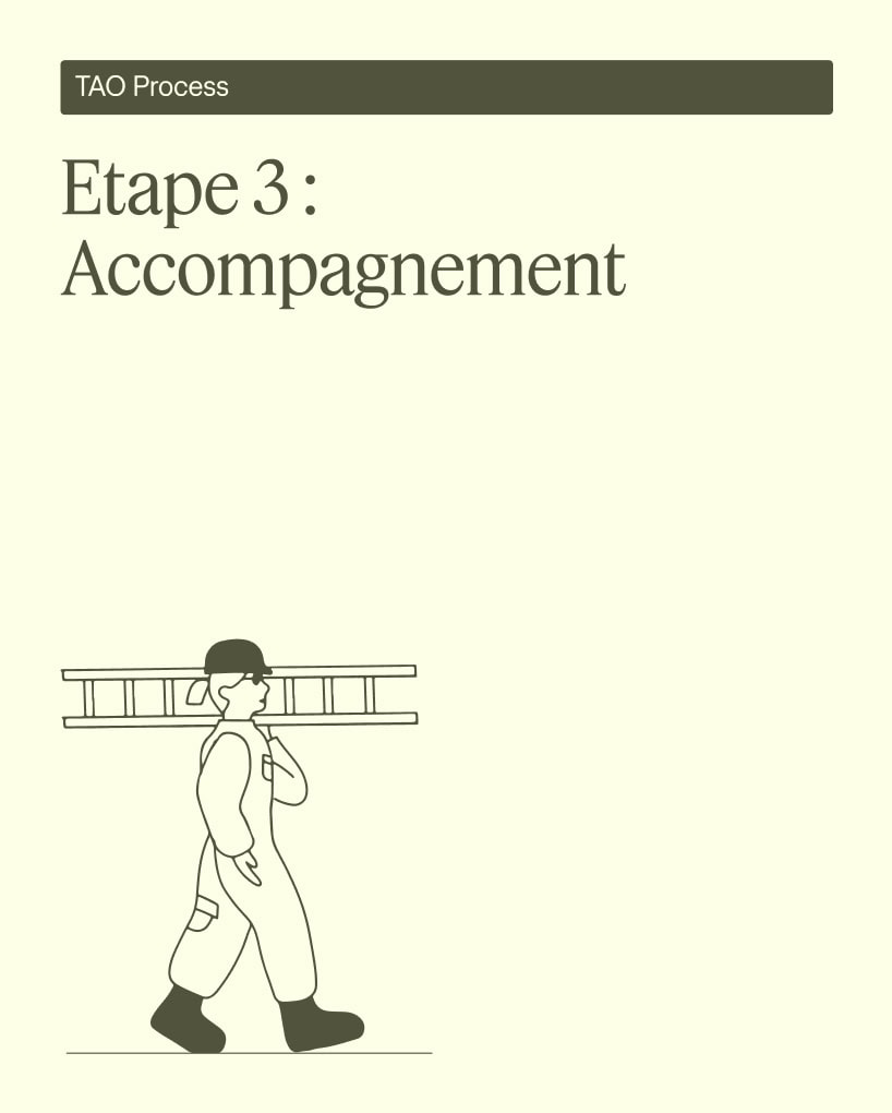 Typeface and illustration branded for Tao Houses, tiny houses construction brand