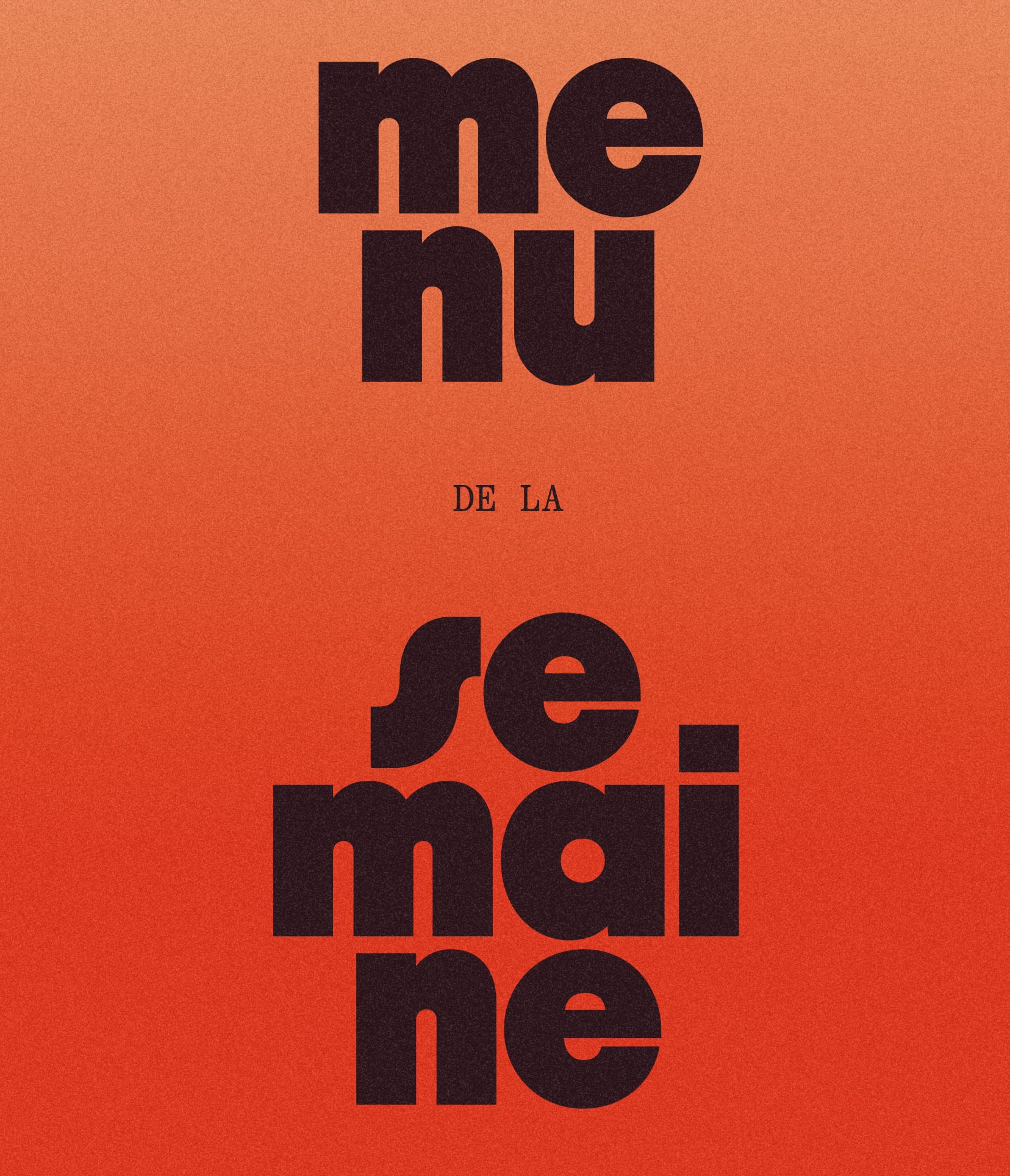 Typeface focus and gradient design for Pimpan restaurant in Dame des Arts Hotel in Paris