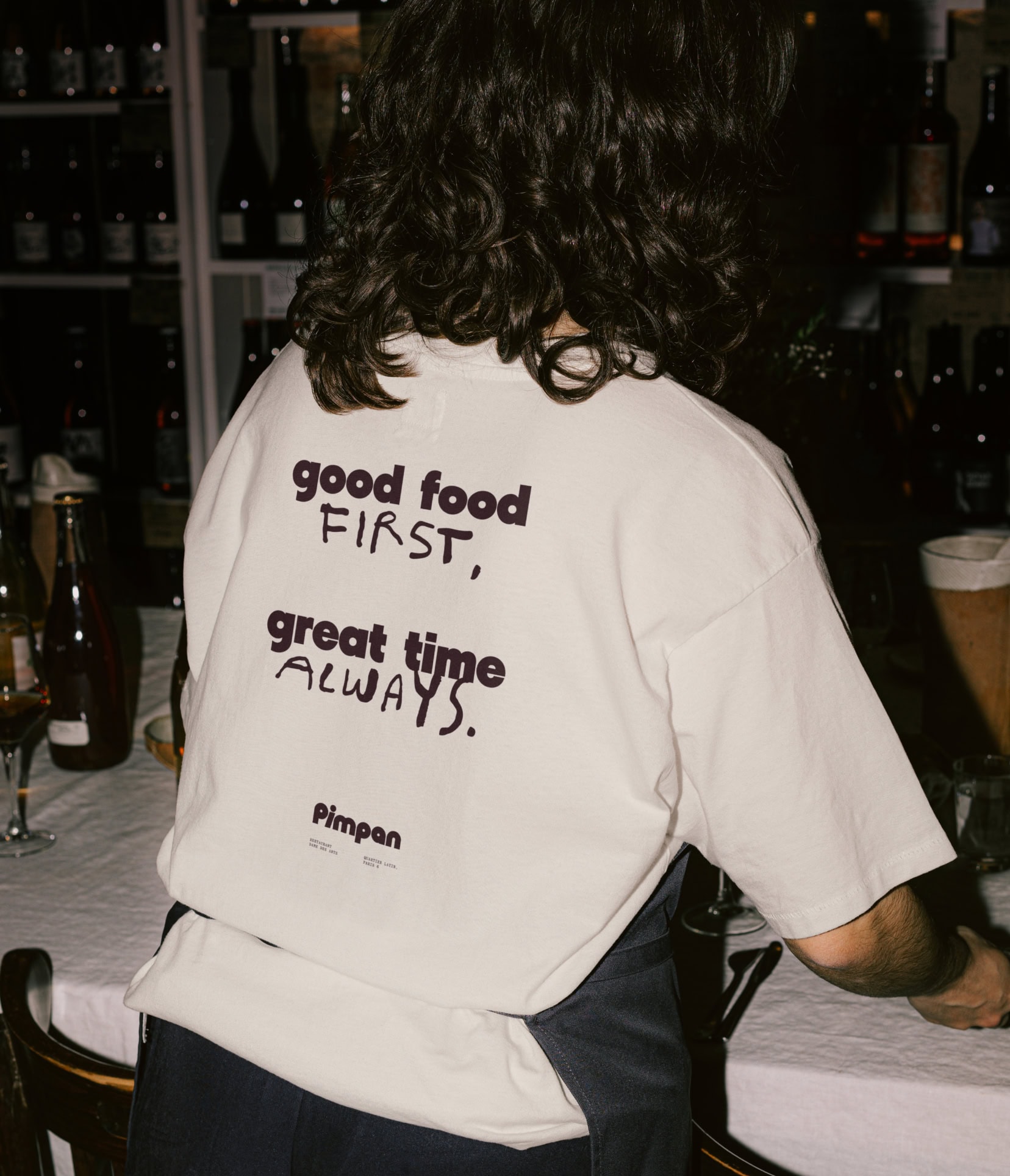 Merch T-shirt design for Pimpan restaurant in Dame des Arts Hotel in Paris