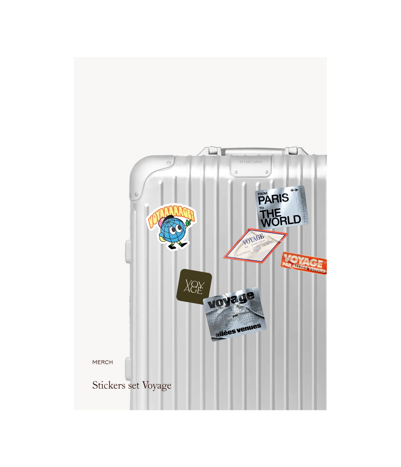 Stickers set Merchandising for Voyage parAllees Venues luxury travel agency