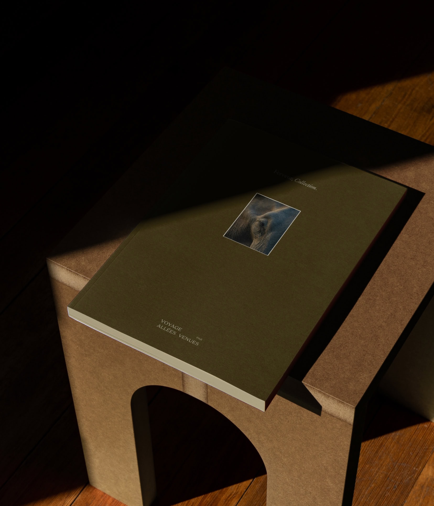 Travel collection book cover design for Voyage parAllees Venues luxury travel agency