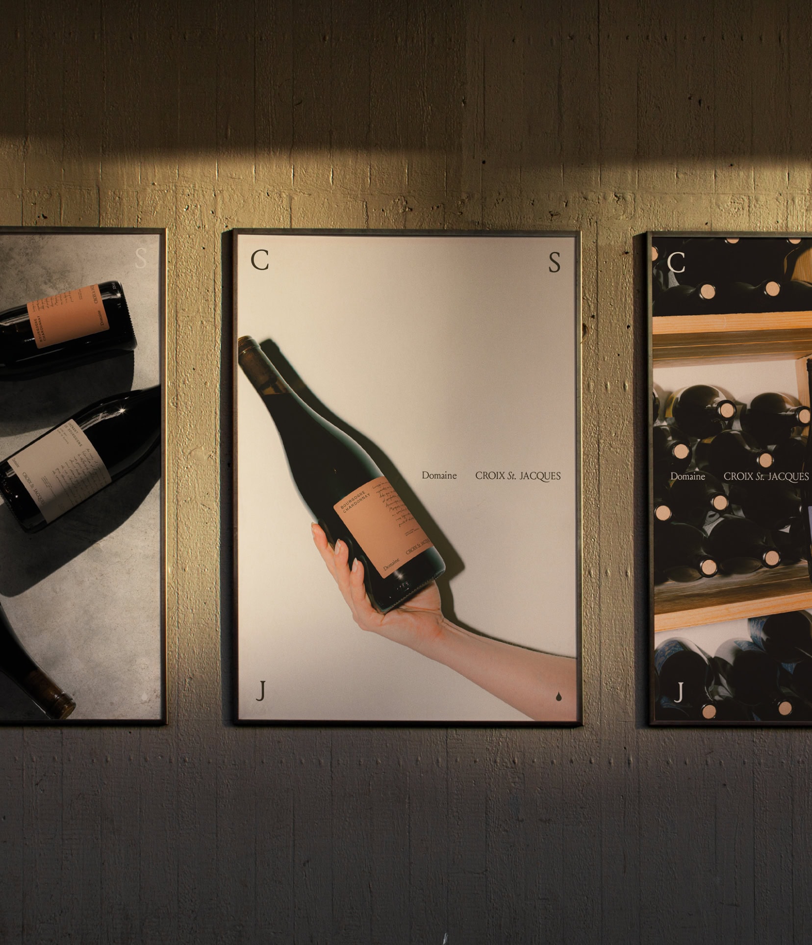 Posters set for Domaine Croix Saint Jacques, a Burgundy wine producer