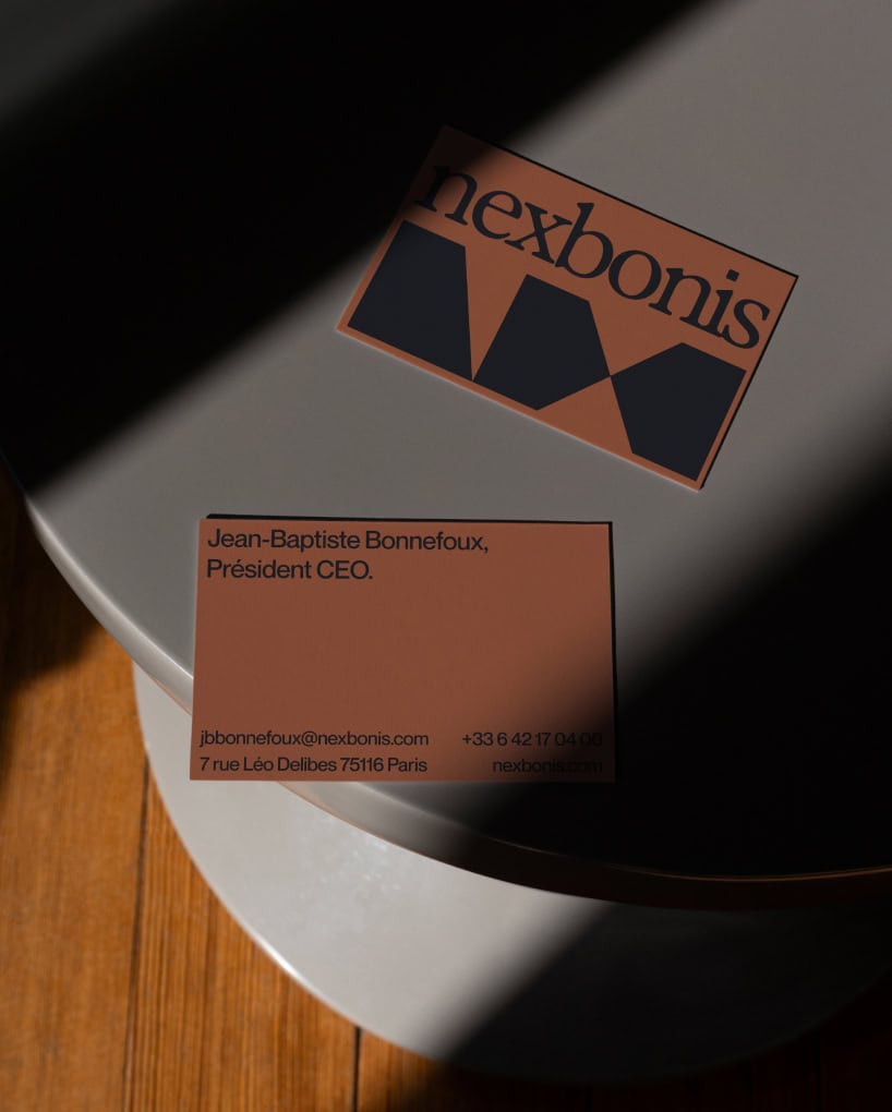 Business card design for Nexbonis, business advisers network