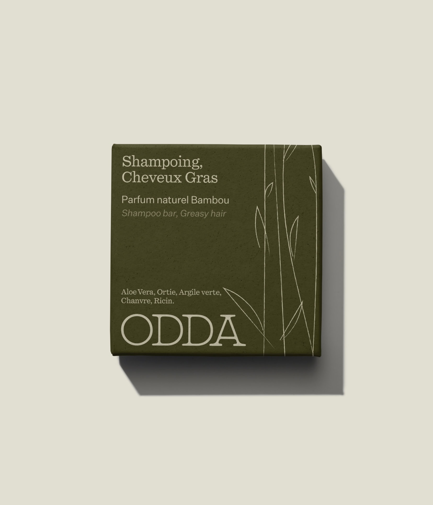 Shampoo Bar Bamboo packaging focus for Odda Cosmetics, a natural beauty brand