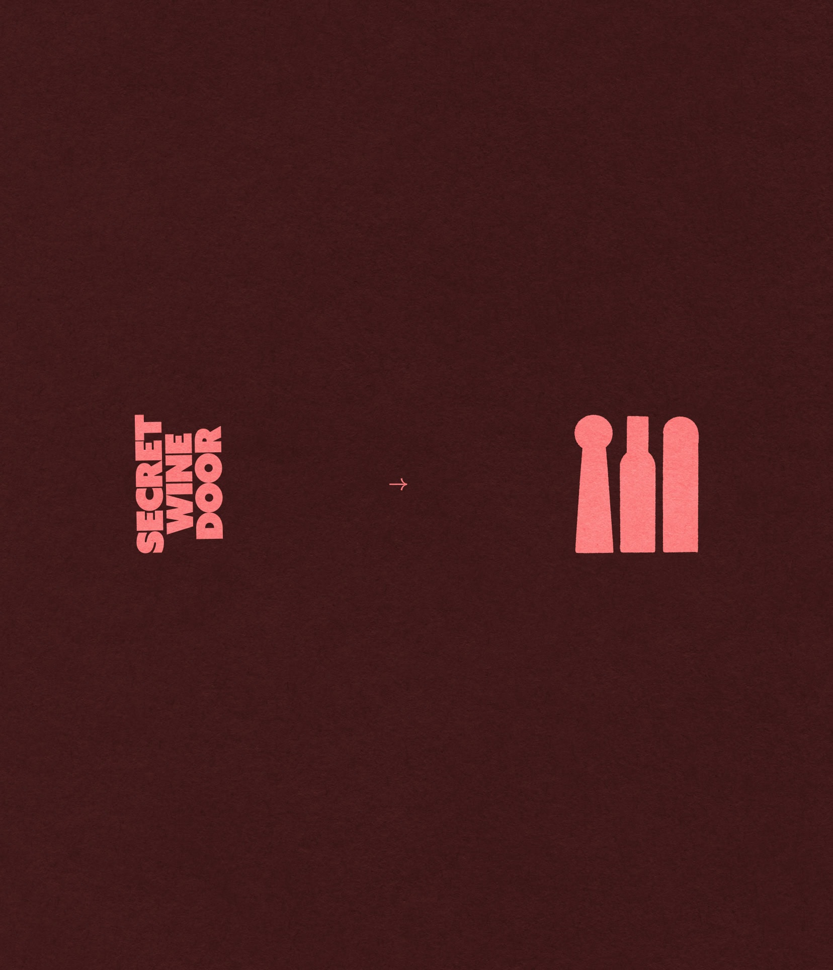 Monogram composition design for Secret Wine Door, wine tastings and wine club delivery