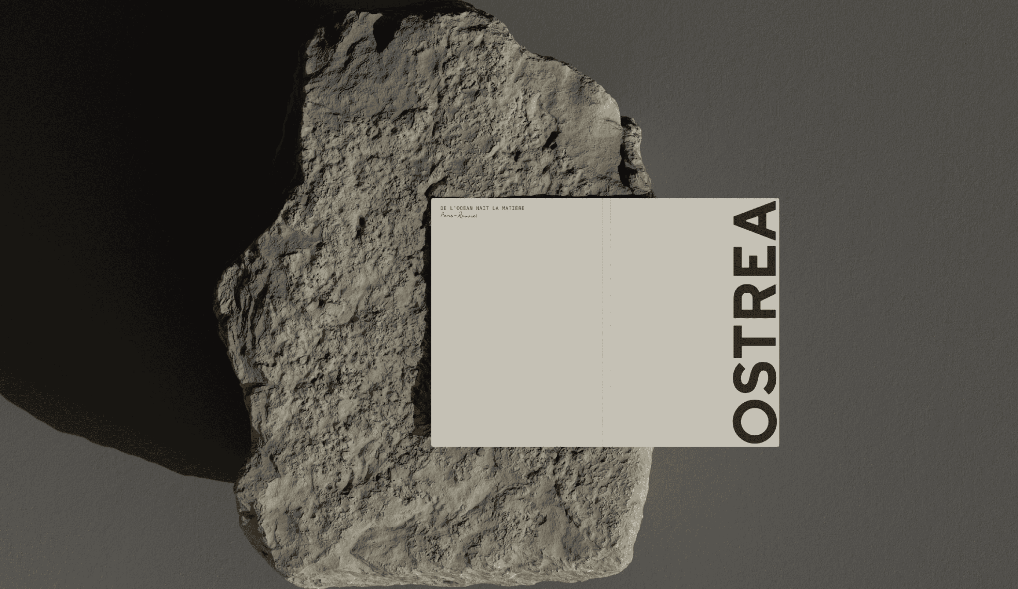Stationery card for Ostrea, materials from the sea brand