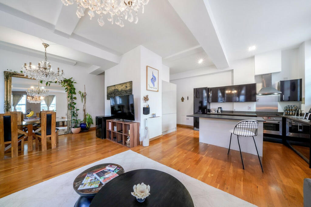 Open plan living and kitchen space