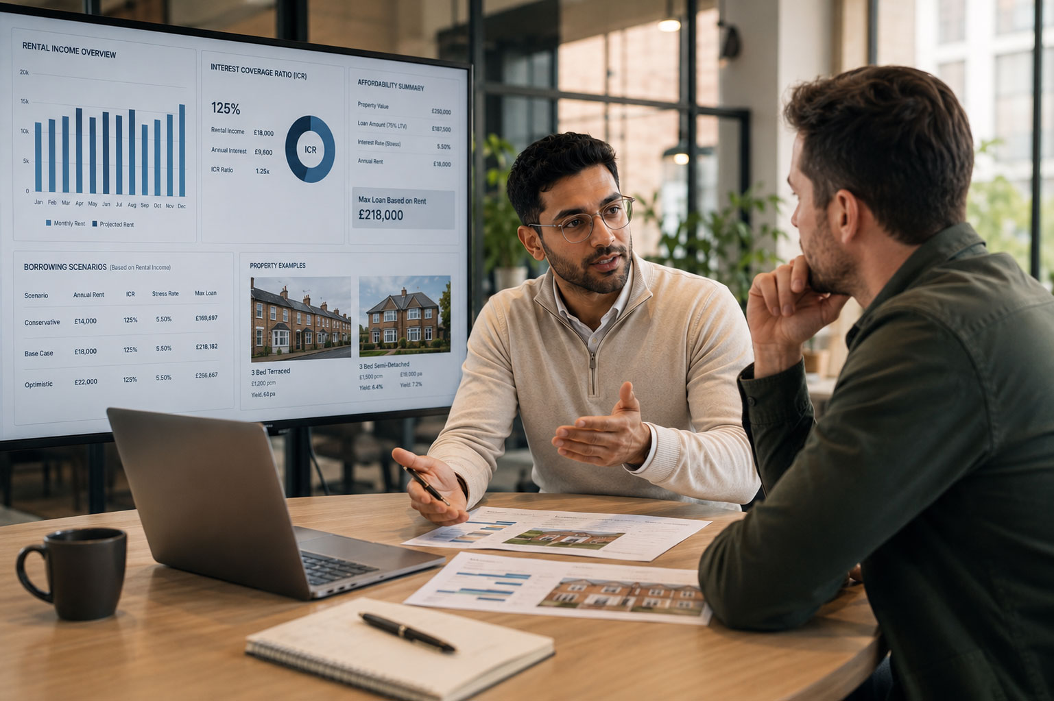Rental income is the primary factor lenders use when determining buy-to-let borrowing capacity.
