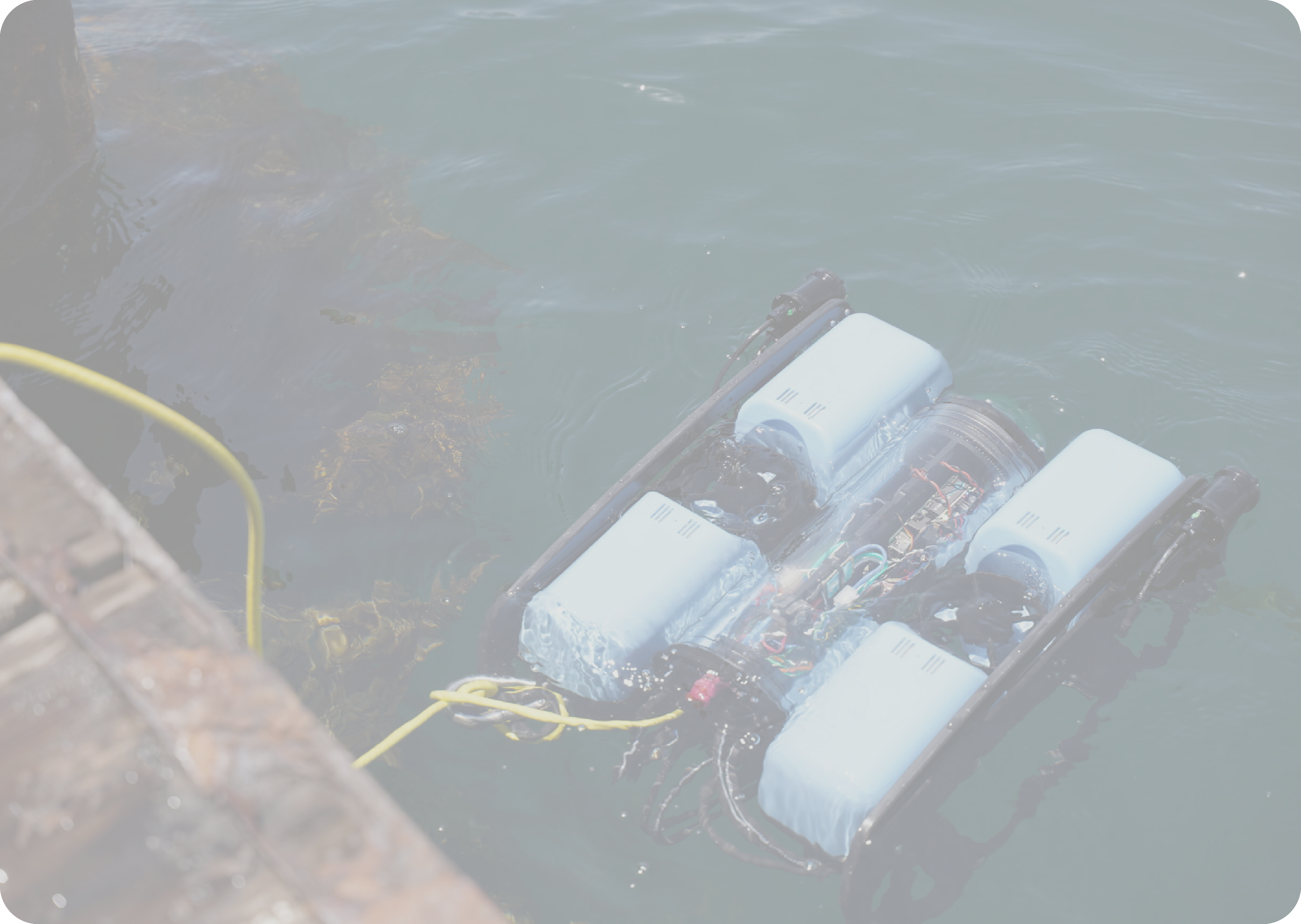 BlueTech machinery in the water.