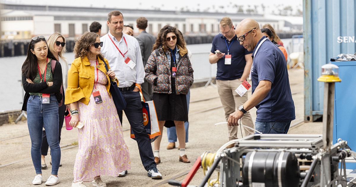 Professionals demonstrating BlueTech technology.