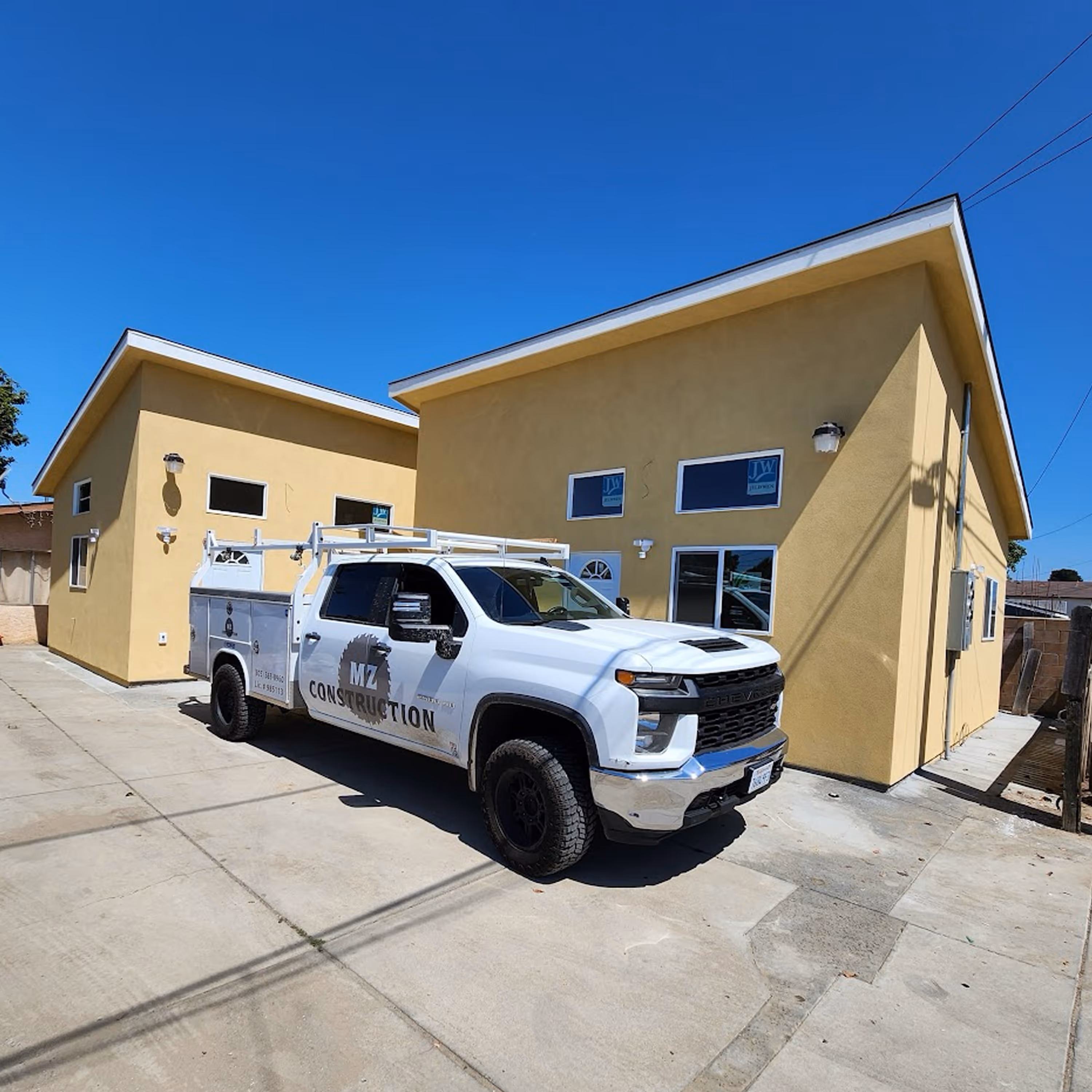 Detached accessory dwelling unit construction project with fresh concrete foundation in Central Coast.