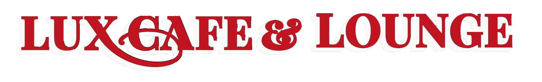 lux cafe & lounge white logo