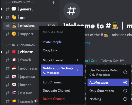 Turn On your Notifications about the latest Missions