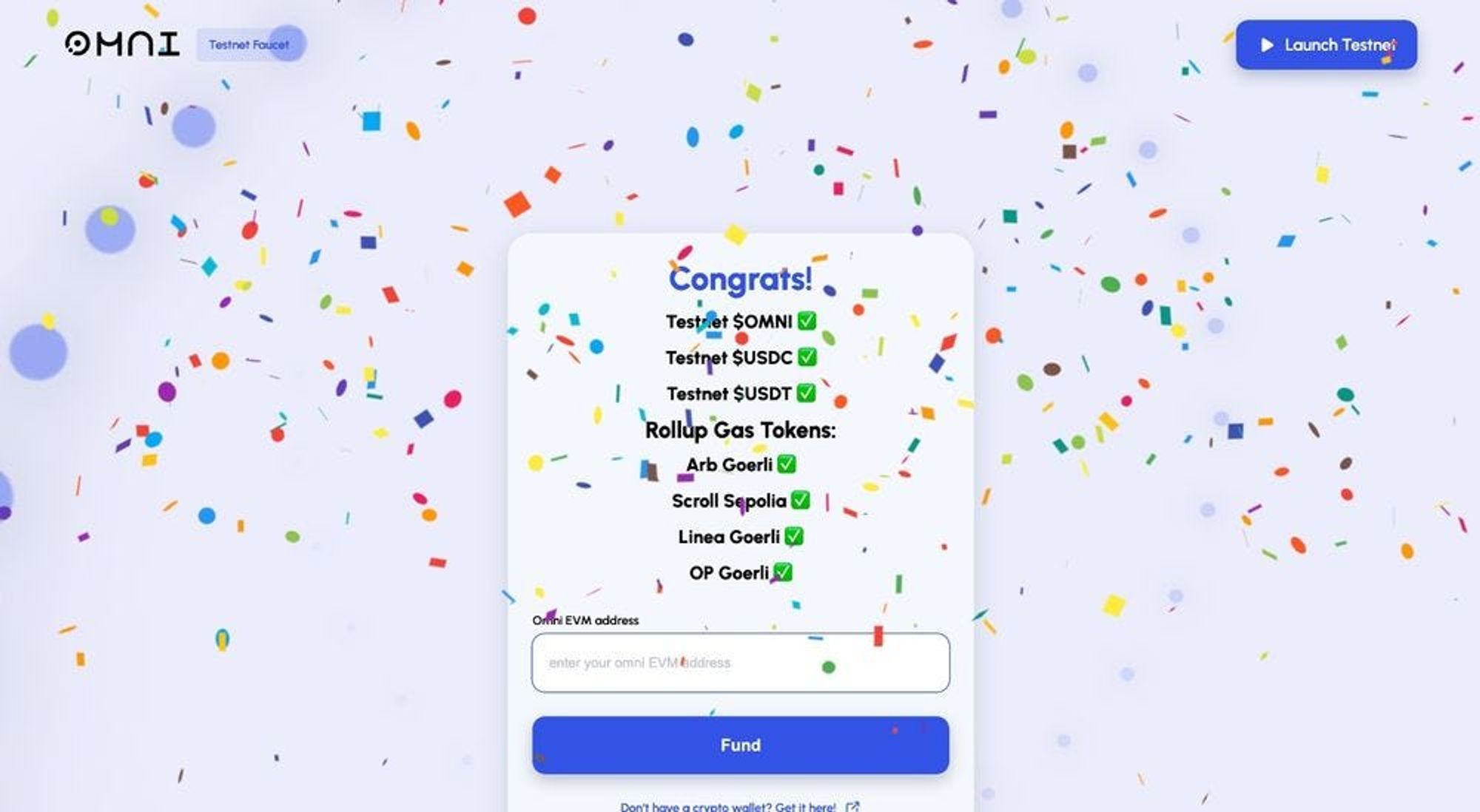 Claim Testnet Funds from the Faucet