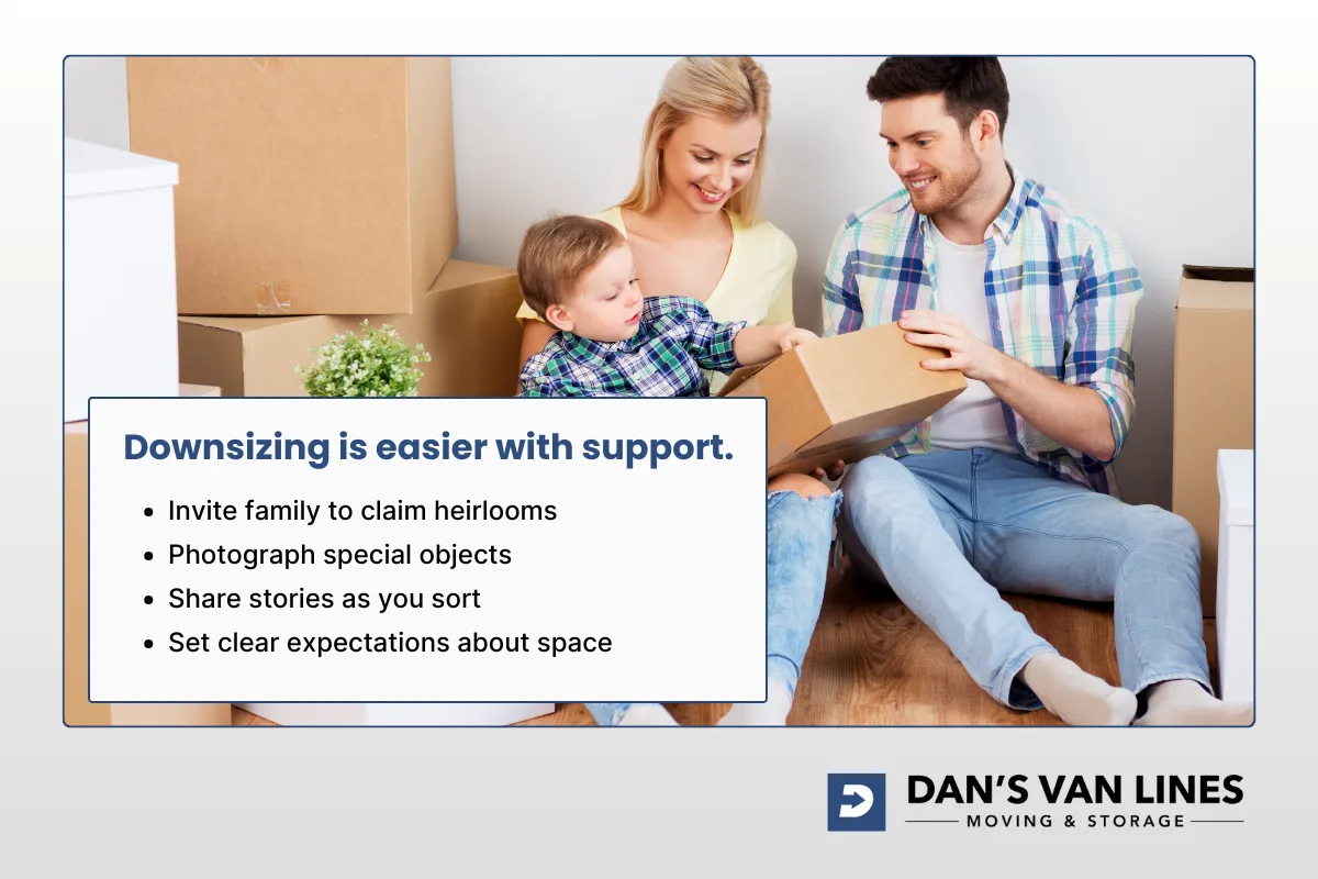 Downsizing is easier with support