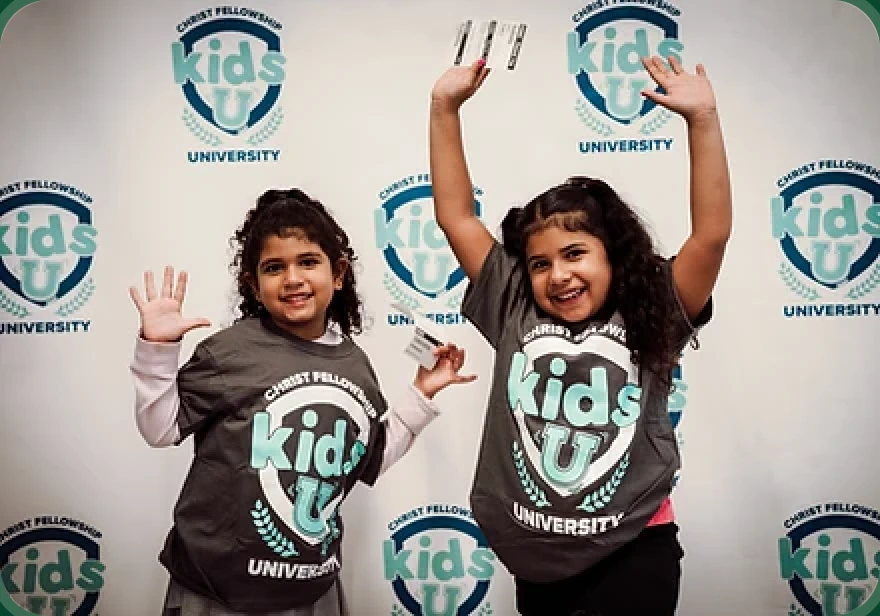 Kids celebrating together at Kids University
