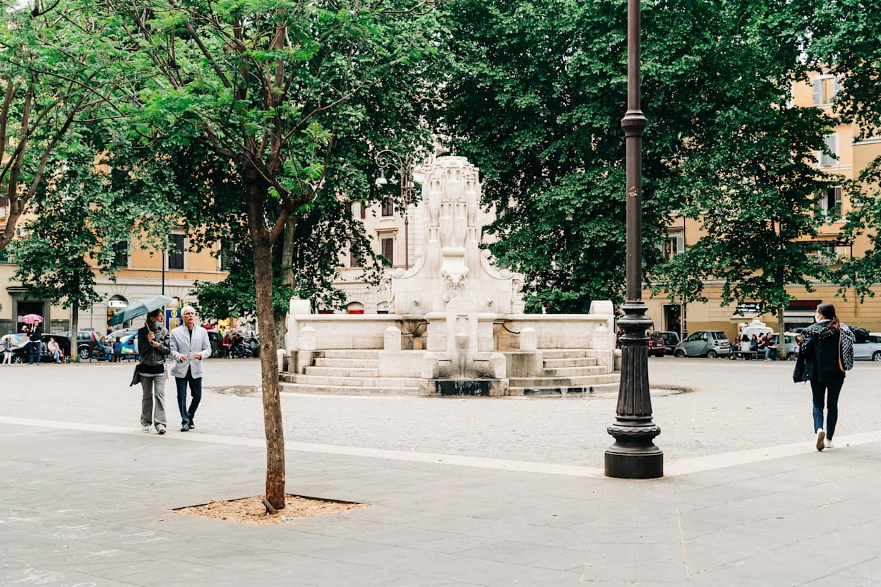 Taken in a historic square in the Testaccio neighborhood in Rome, Italy. 