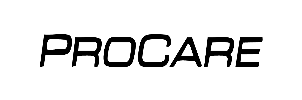 Black stylized text reading PROCARE on a white background.