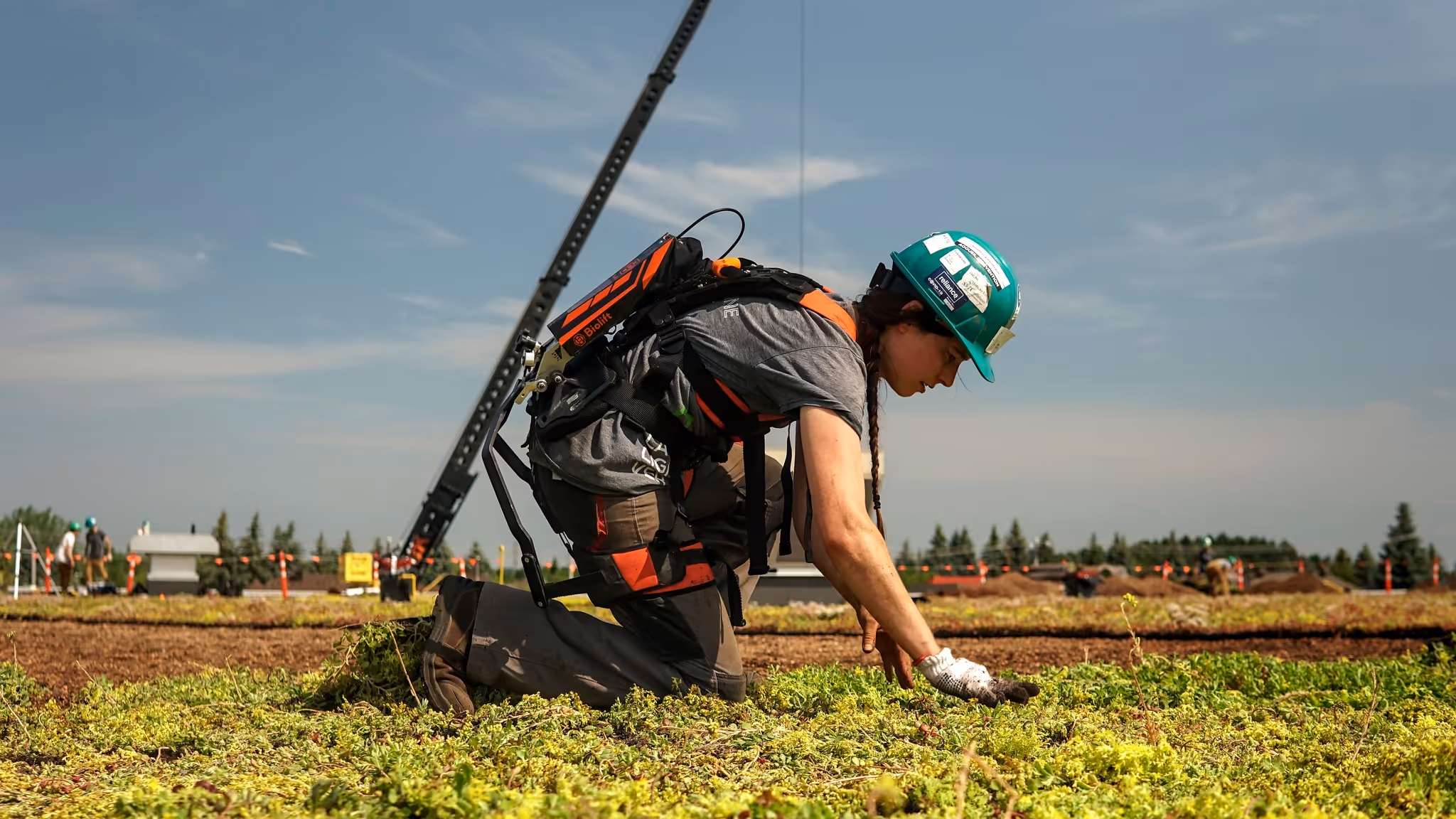 worker using biolift exoskeleton
