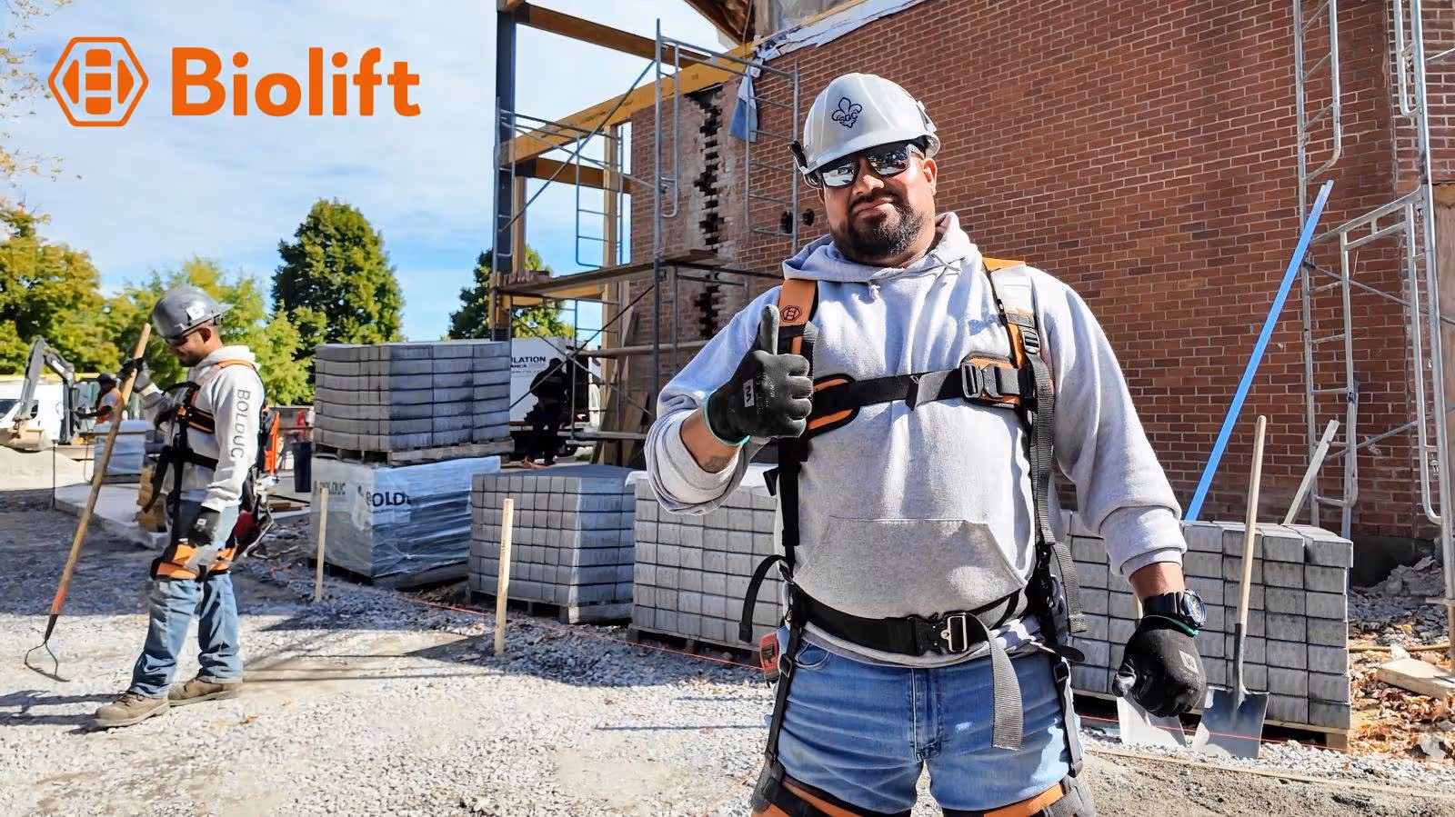 worker using biolift exoskeleton