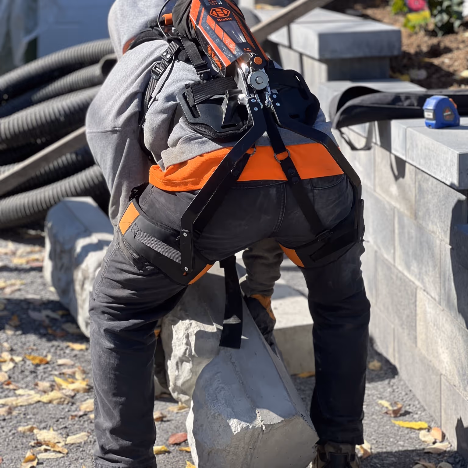 worker using biolift exoskeleton