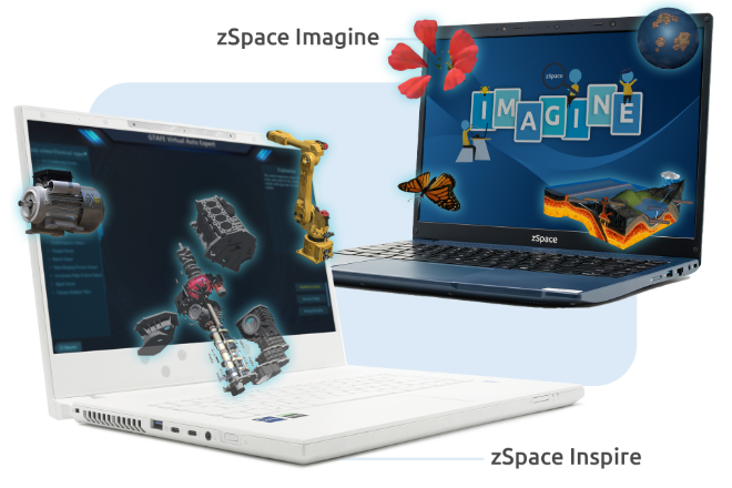 zSpare Inspire and Imagine 3D laptops that is award winning technology in AR/VR realm