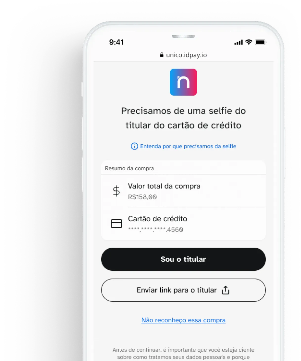 Imagem do fluxo de verificação de identidade do IDPay