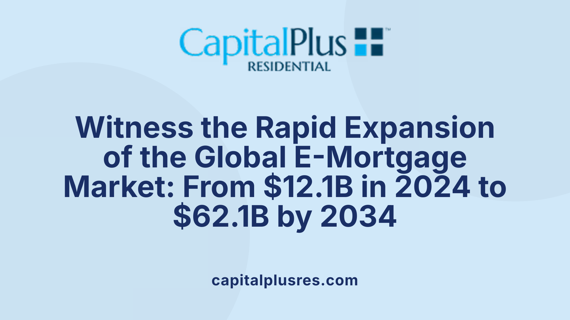 Witness the Rapid Expansion of the Global E-Mortgage Market: From $12.1B in 2024 to $62.1B by 2034