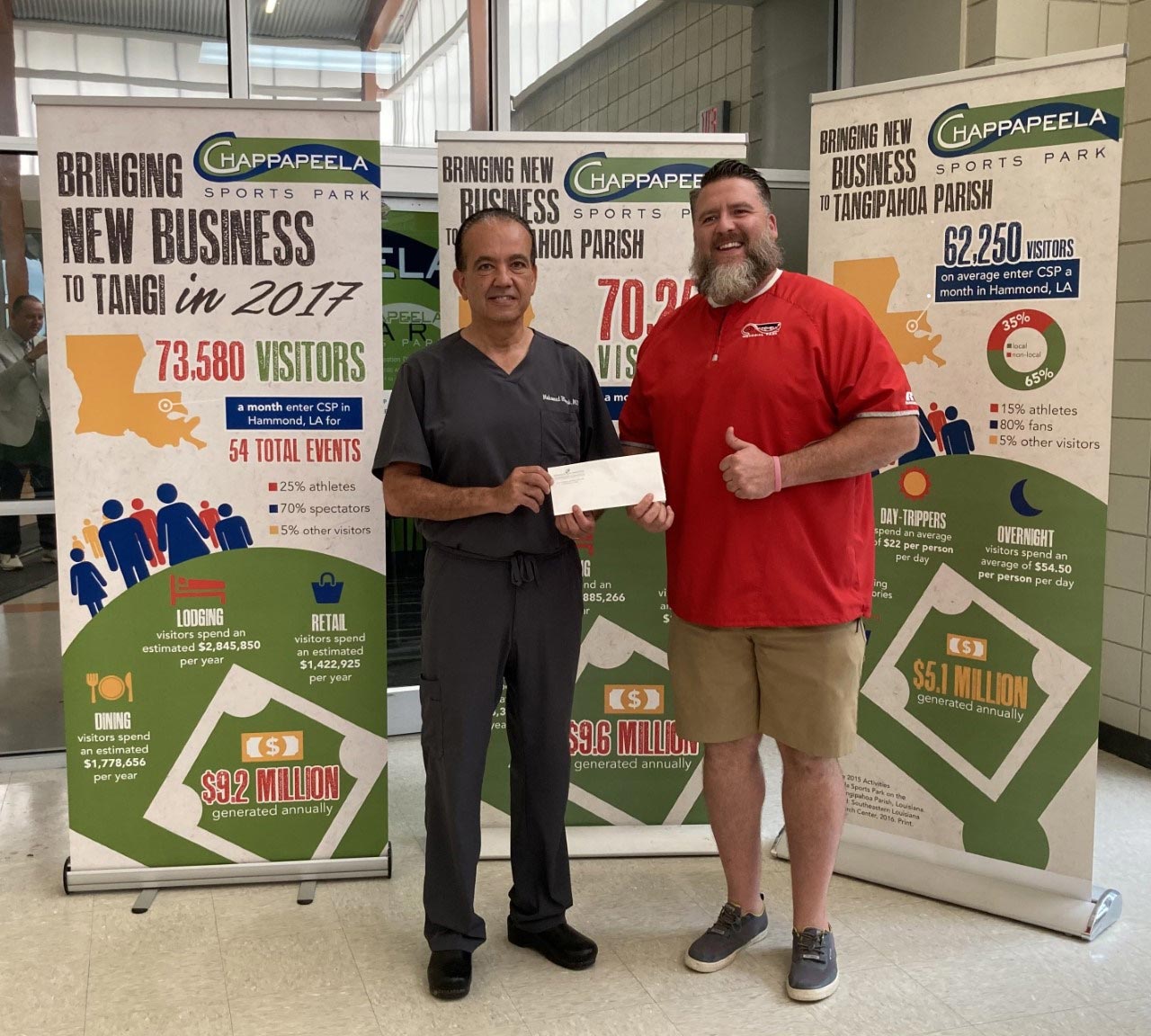 Ryan Barker, executive director of CSP and Dr. Mohamed Elkersh from Advanced Pain Institute