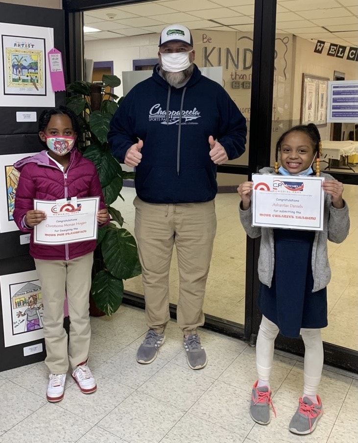 Ryan and the C.P. Mitchell Help Design Our Community Playground contest winners