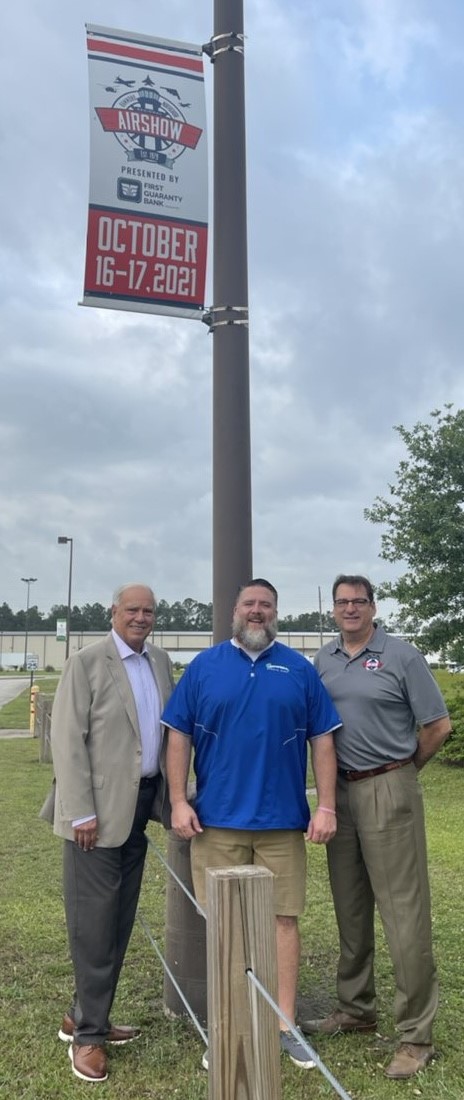 Guy Recotta, Hammond Airshow, Ryan Barker, executive director of Chappapeela Sports Park, and Pete Panepinto, mayor of Hammond.