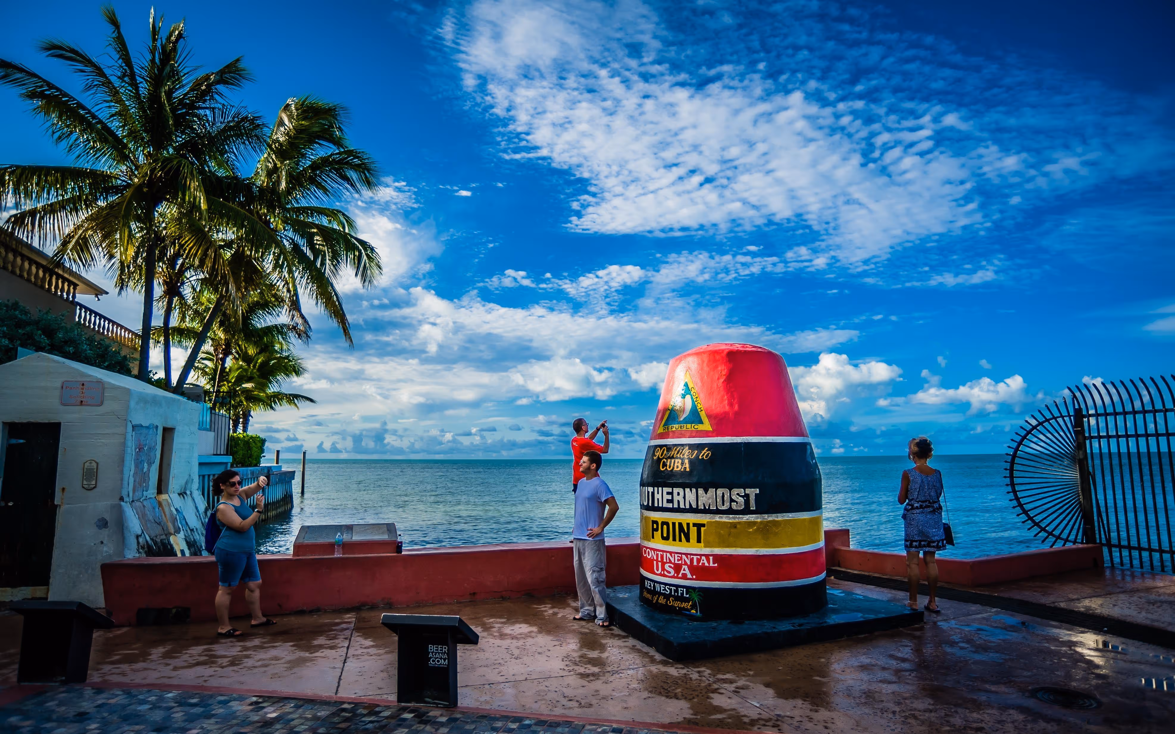 Taking an afternoon selfie at the Southernmost Point Monument