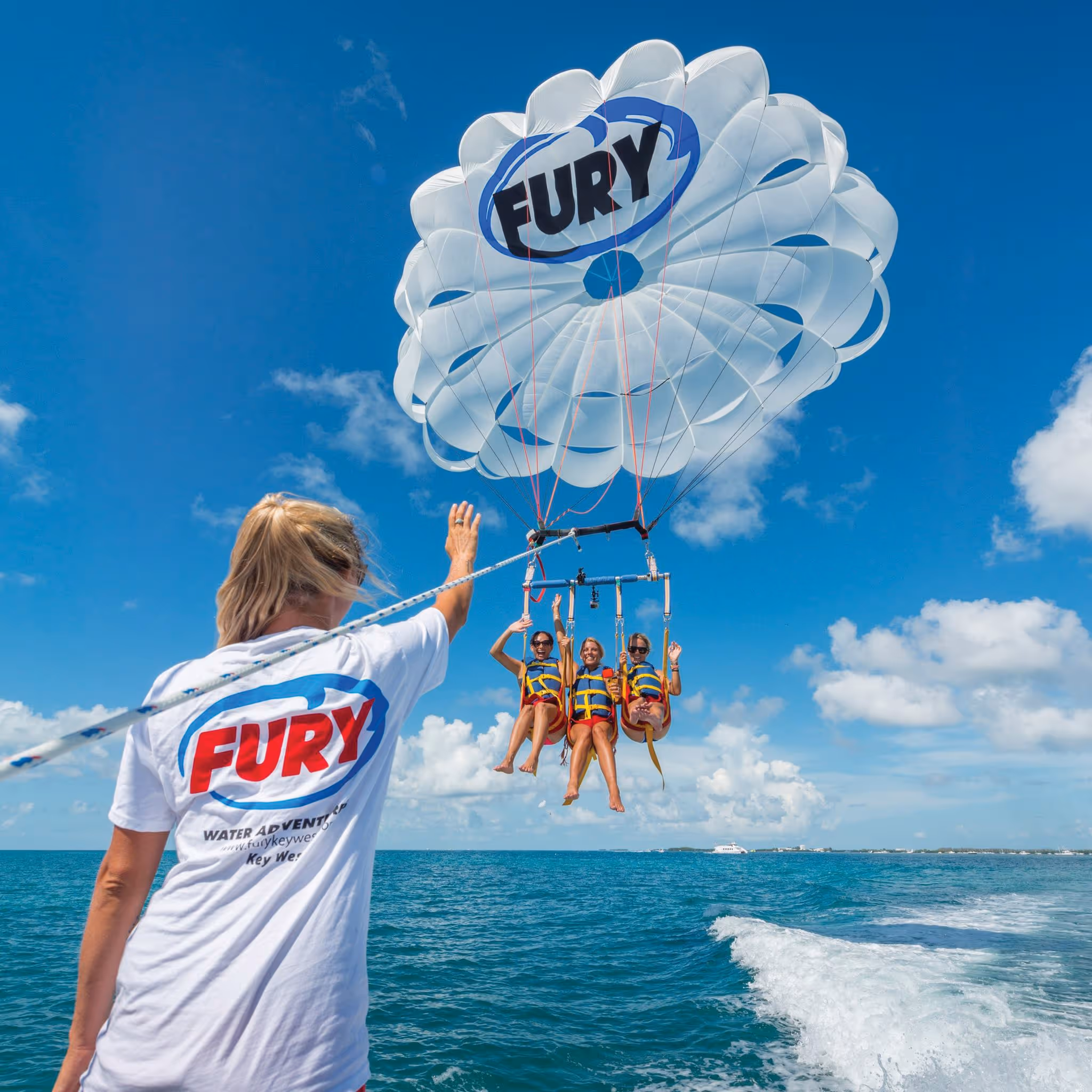 Parasail from a boat Key West