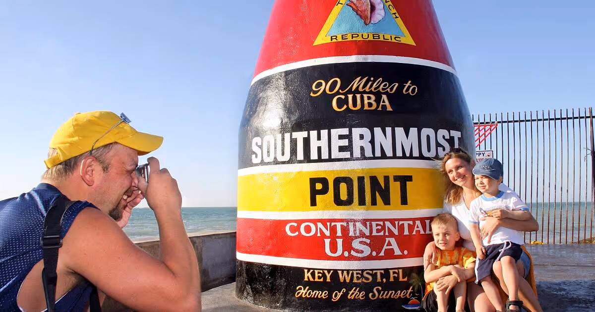 Family photo at Soutnernmost Point