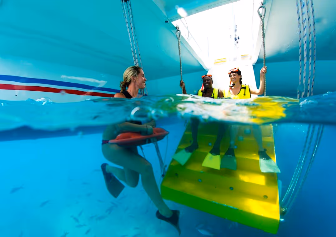 Standing on the stairway to the sea