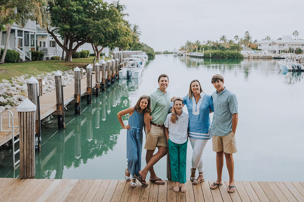 Family photo at the marina in Key West
