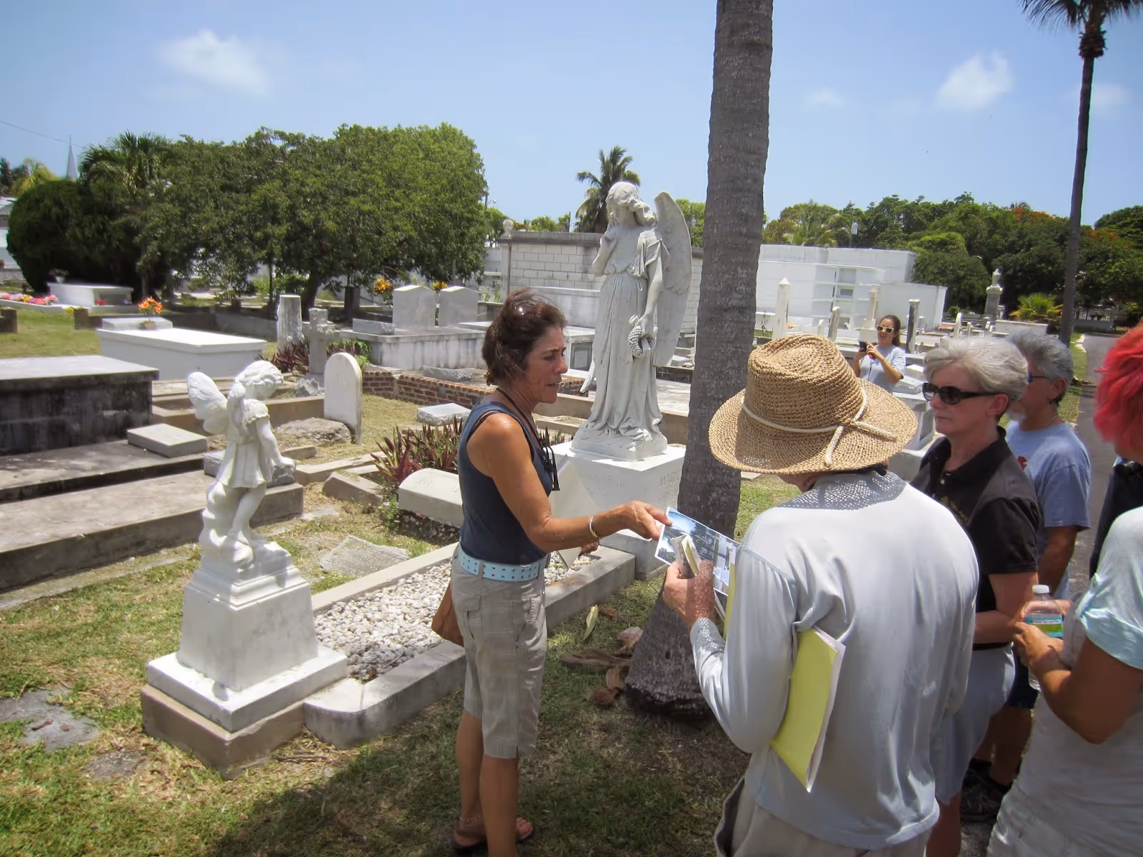 Taking a tour for the spooky cemetery in Key West