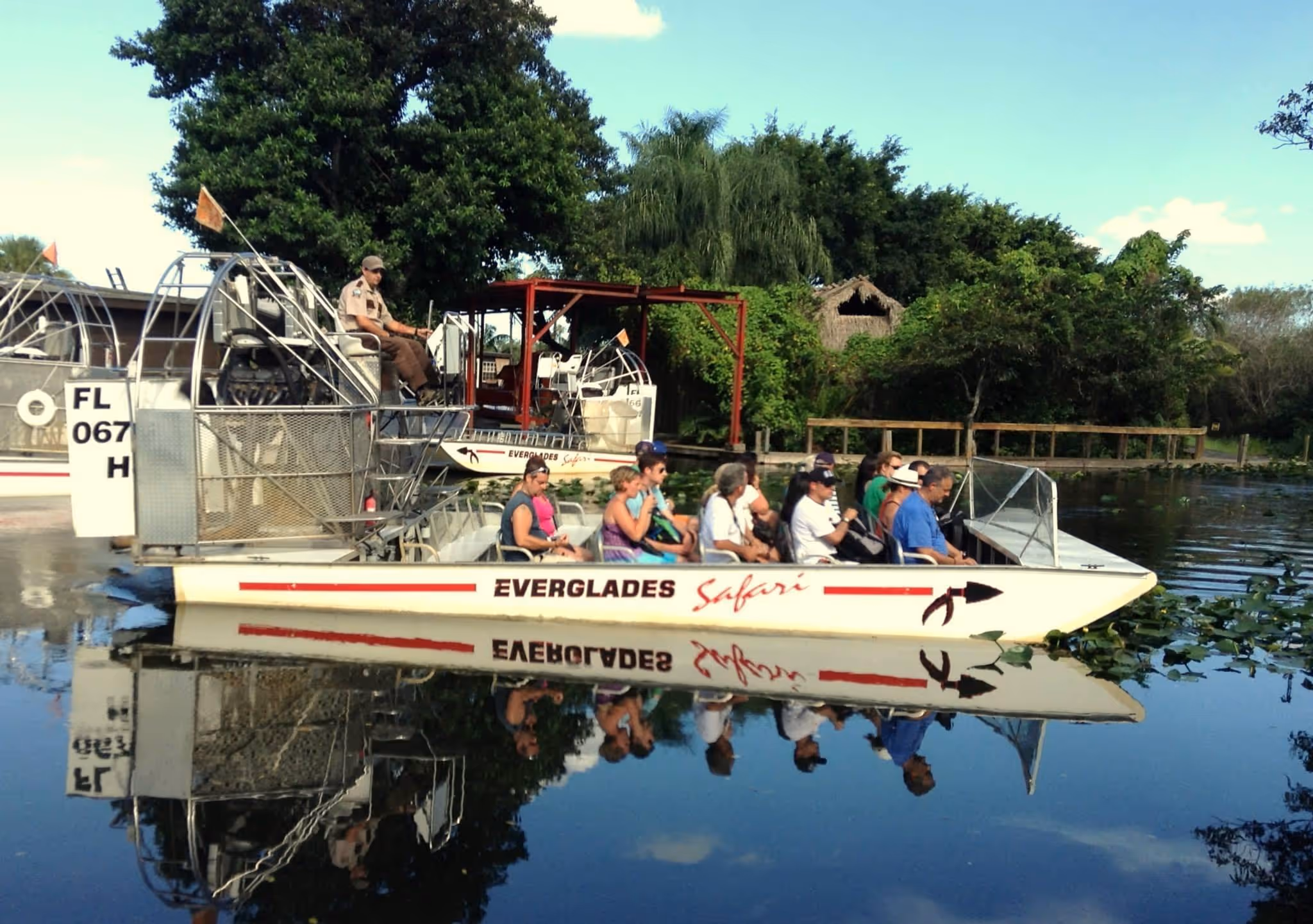 Safari Park airboat leaving the dock