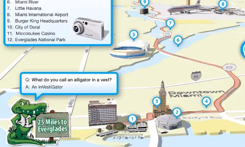 Everglades Tour Map: Airboats, Alligators & Miami Landmarks