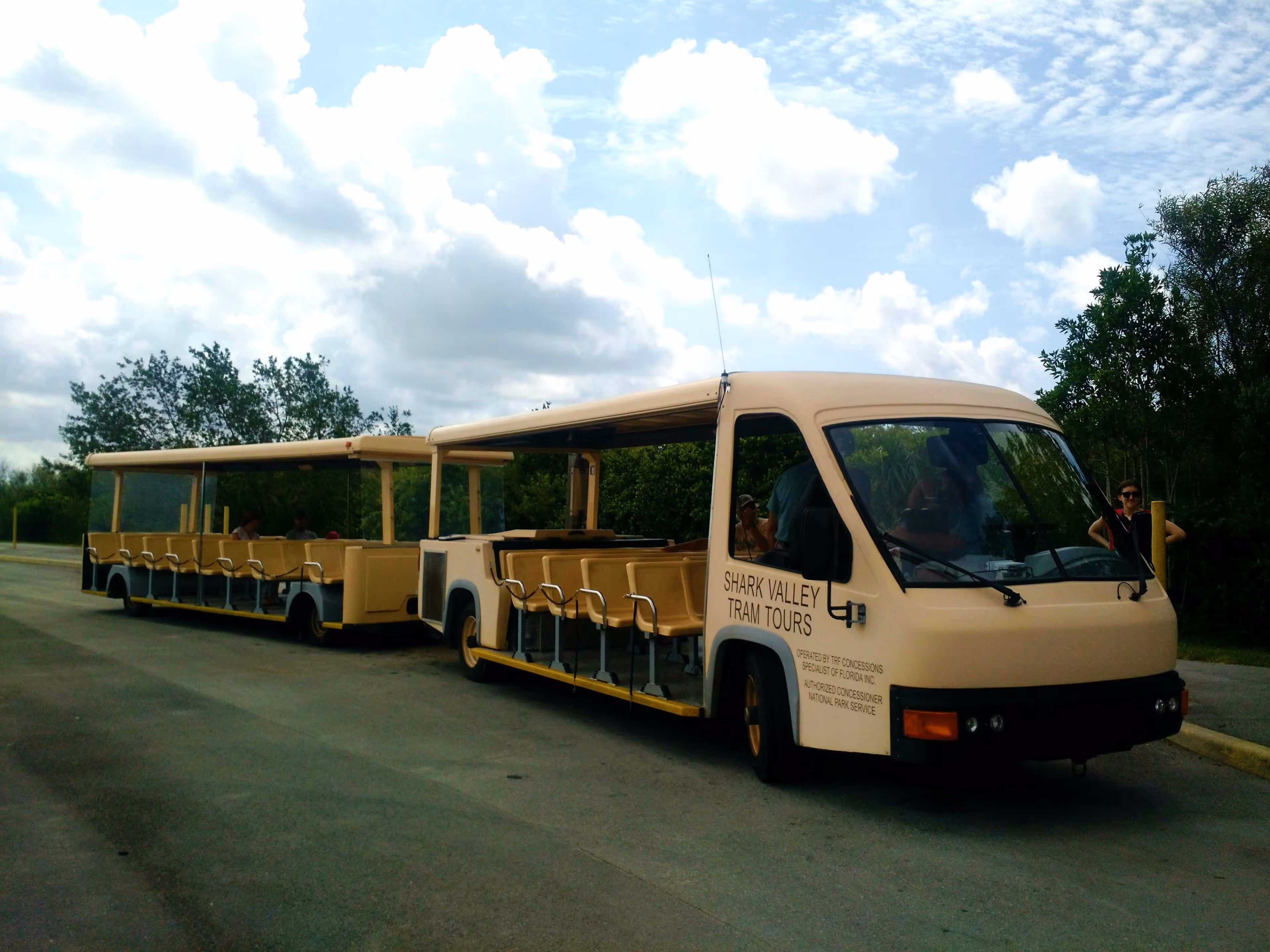 Shark Valley Tram Tour under cloudy, afternoon skies