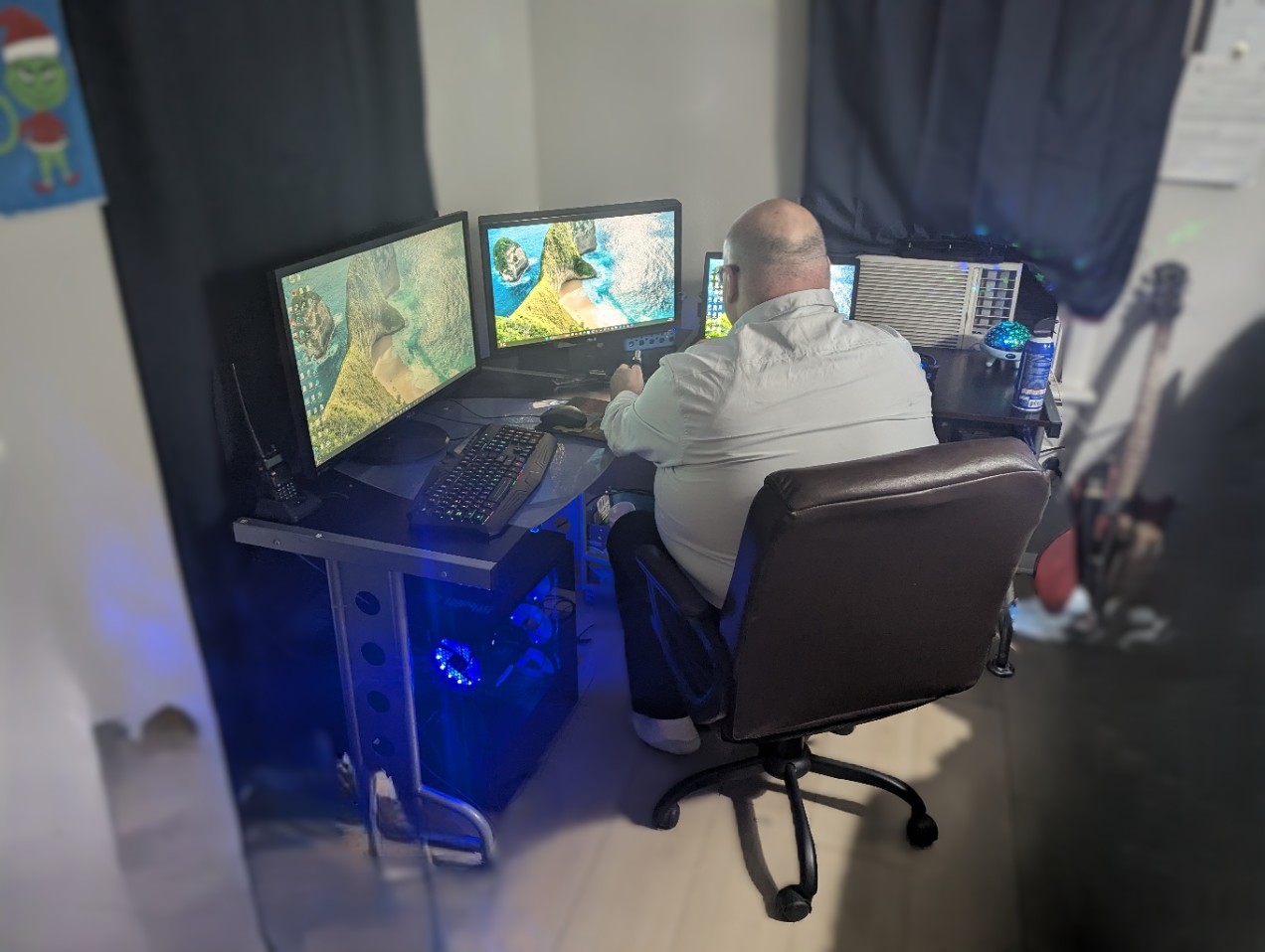 A Picture of Andrew Ditch working on a project.