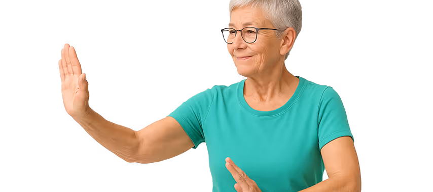 Old Lady Practicing Yoga