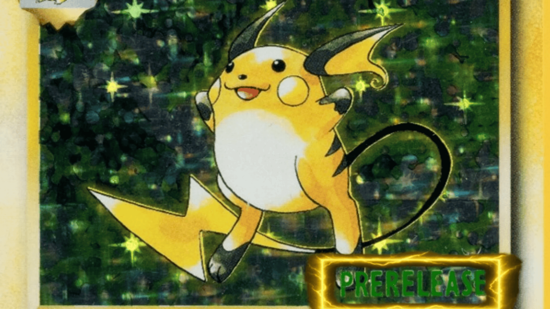 Prerelease Raichu Pokemon card